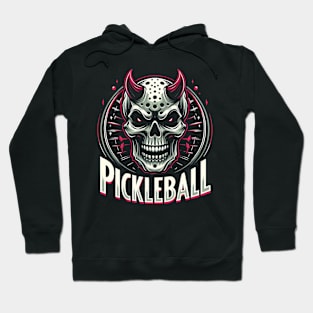 Pickleball Devil Skull Fire T-Shirt Design Hoodie